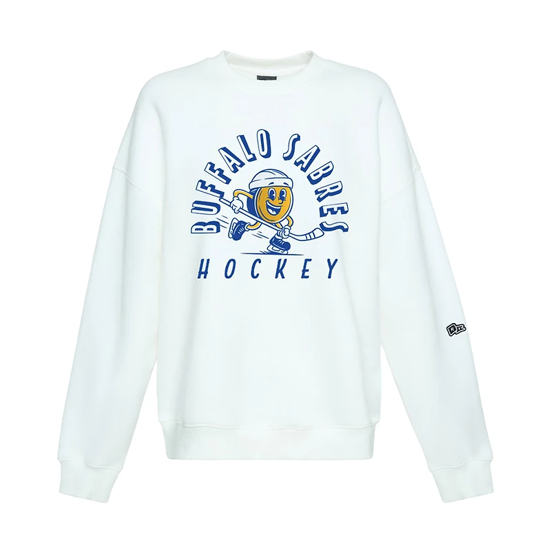 Sweat-shirt oversize Hype and Vice White Buffalo Sabres Action Mascot pour femmes