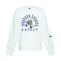 Sweat-shirt oversize Hype and Vice White Buffalo Sabres Action Mascot pour femmes