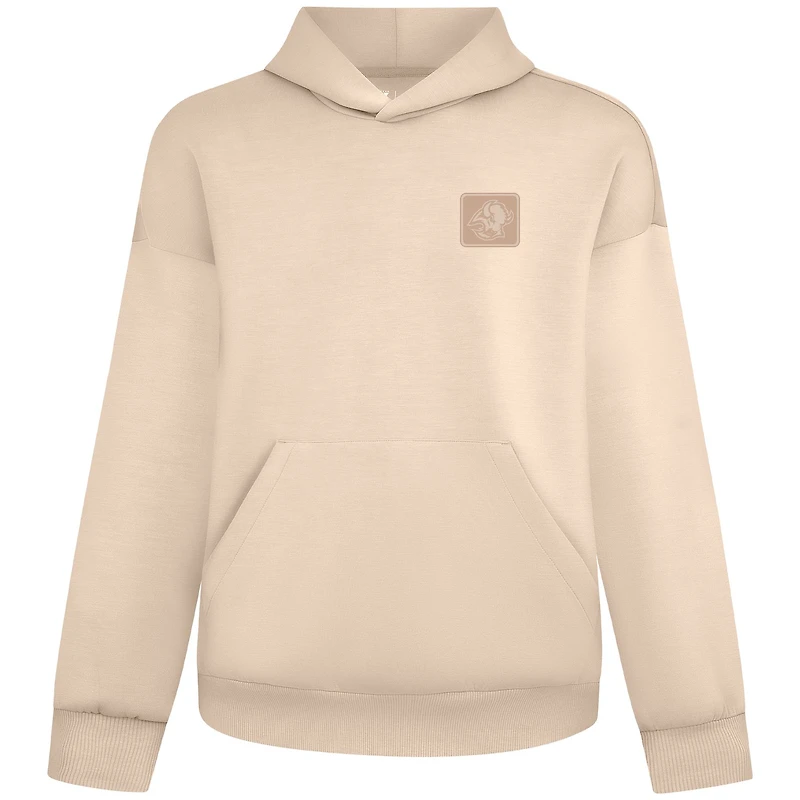 Women's Levelwear Khaki Buffalo Sabres Tri-Blend Luxe Signature Hoodie