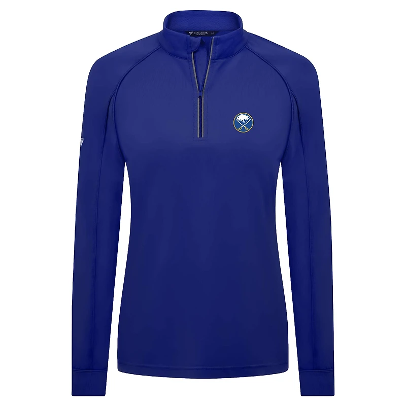 Haut à glissière quart de tour Kinetic Insignia Core Raglan pour femme Levelwear Royal Buffalo Sabres
