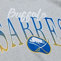 Women's Mitchell & Ness  Heather Gray Buffalo Sabres Hockey Night Sweatshirt