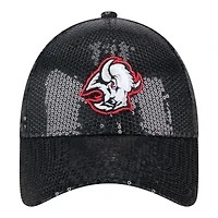 Women's New Era  Black Buffalo Sabres Sequin 9FORTY Adjustable Hat