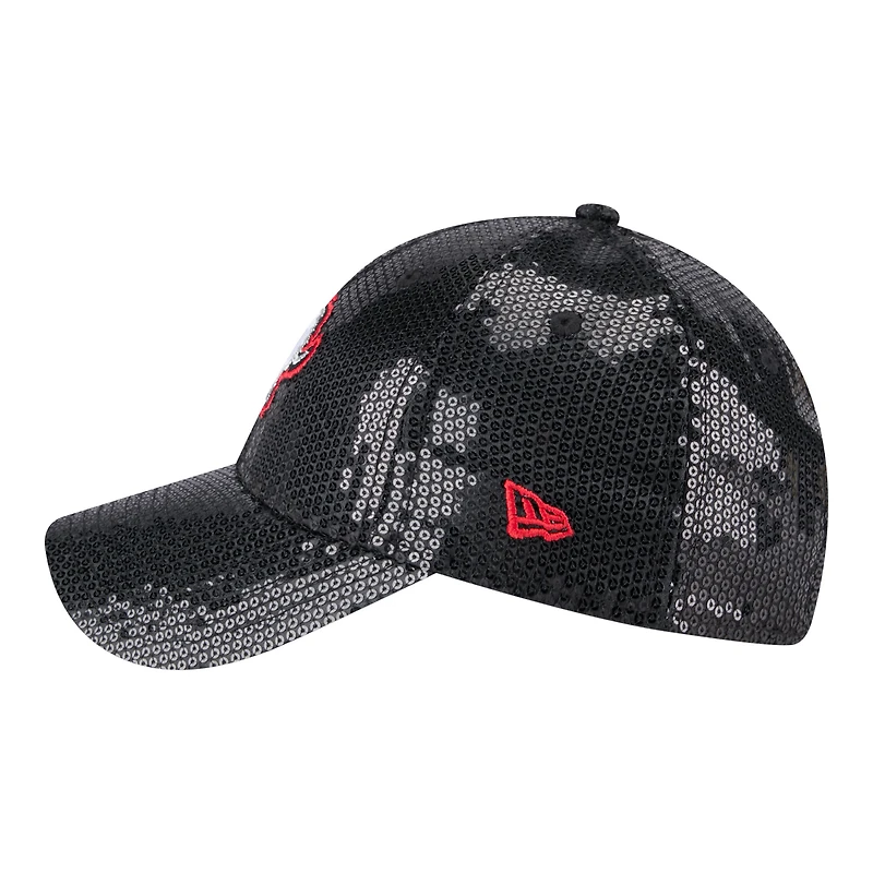 Women's New Era Black Buffalo Sabres Sequin 9FORTY Adjustable Hat