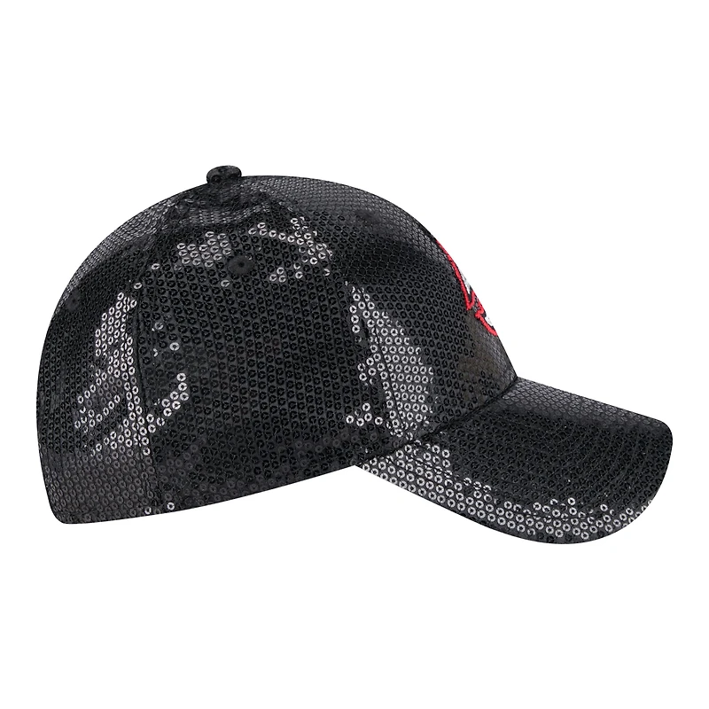 Women's New Era Black Buffalo Sabres Sequin 9FORTY Adjustable Hat