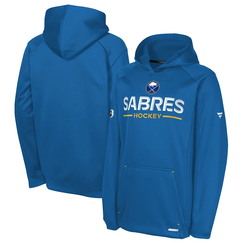 Youth Fanatics Royal Buffalo Sabres Authentic Pro Rink Raglan Hoodie