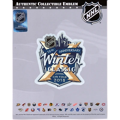 Écusson de maillot de l'emblème national de la Classique d'hiver de la LNH 2018 des Sabres de Buffalo contre les Rangers de New York