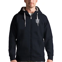Sweat à capuche zippé Victory pour homme, couleur charbon de bois, des Butler Bulldogs d'Antigua