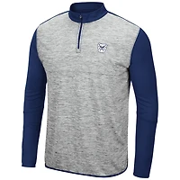 Men's Colosseum Heather Gray/Navy Butler Bulldogs Prospect Quarter-Zip Jacket