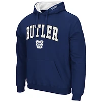 Men's Colosseum Heather Gray Butler Bulldogs Arch & Logo 3.0 Pullover Hoodie