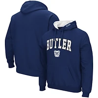 Men's Colosseum Heather Gray Butler Bulldogs Arch & Logo 3.0 Pullover Hoodie