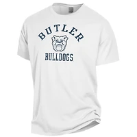 T-shirt blanc ComfortWash pour homme avec logo Butler Bulldogs Arch, teint en pièce