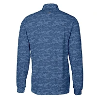 Men's Cutter & Buck Navy Butler Bulldogs Traverse Camo Print Stretch Quarter-Zip Pullover Top