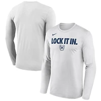 Men's Nike  White Butler Bulldogs 2026 On-Court Bench Long Sleeve T-Shirt