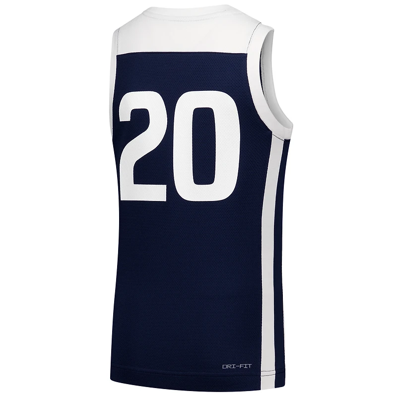 Maillot de basket-ball réplique Nike #20 Navy Butler Bulldogs pour jeunes