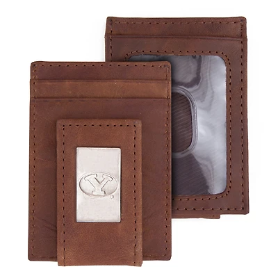 BYU Cougars Leather Front Pocket Wallet