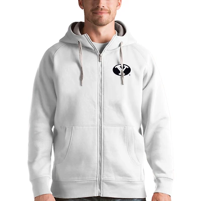 Sweat à capuche zippé Antigua blanc pour homme