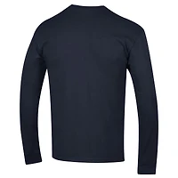 Men's Champion  Navy BYU Cougars Arch Over Logo 2-Hit Long Sleeve T-Shirt