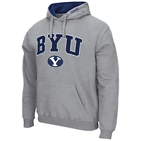 Chandail à capuchon Colosseum gris chiné BYU Cougars Arch & Logo 3.0 pour hommes