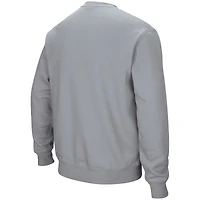 Colosseum Heathered Grey BYU Cougars Team Arch & Logo Tackle Twill Pullover Sweatshirt Homme
