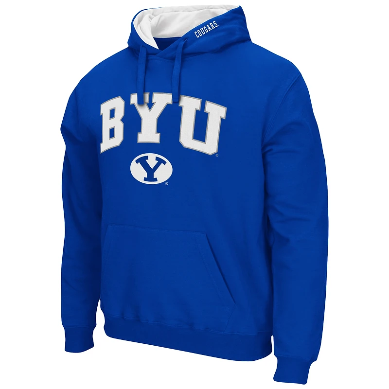 Chandail à capuchon Colosseum Royal BYU Cougars Arch & Logo 3.0 pour hommes