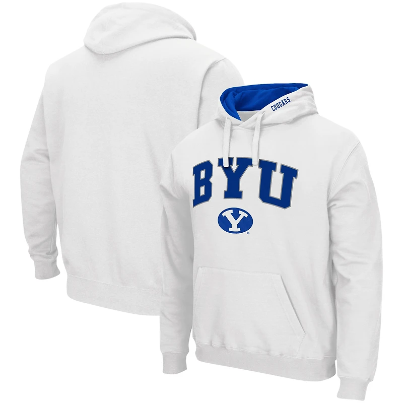 Colosseum White BYU Cougars Arch & Logo 3.0 Pull à capuche pour hommes