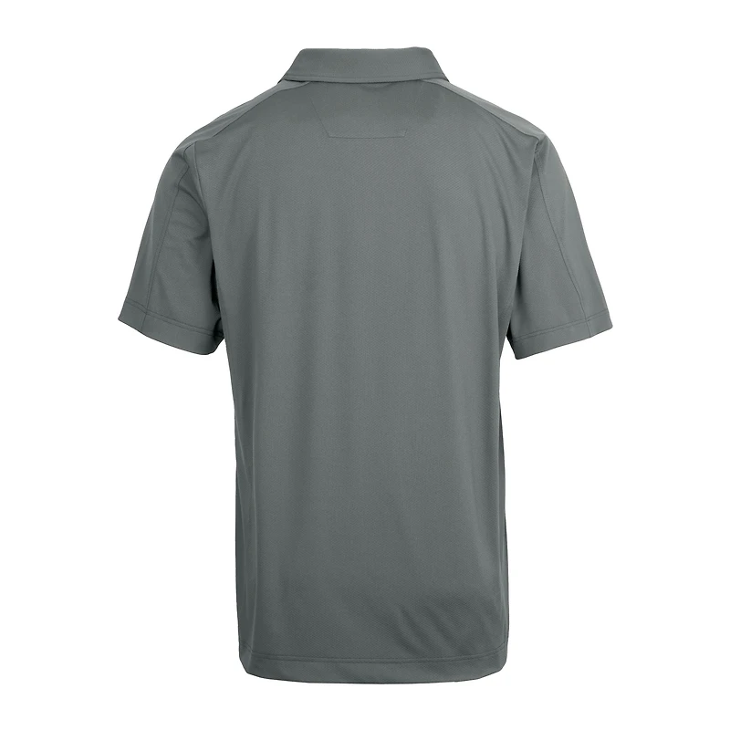 Polo Cutter & Buck gris pour homme BYU Cougars Prospect Eco texturé extensible recyclé
