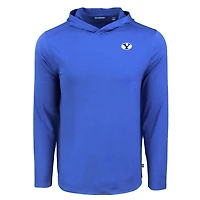 Men's Cutter & Buck Royal BYU Cougars Coastline Epic Comfort Eco Recycled Long Sleeve Hoodie T-Shirt