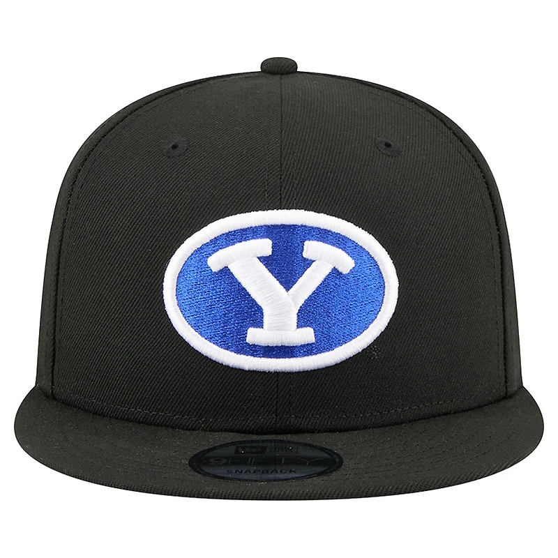 Men's New Era Black BYU Cougars Team 9FIFTY Snapback Hat
