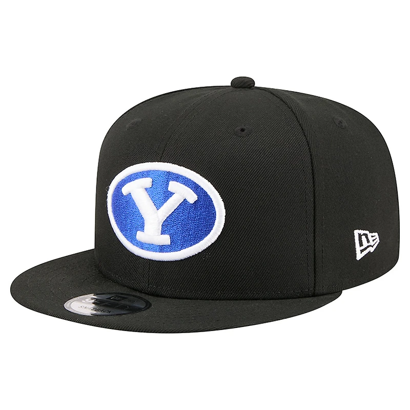 Men's New Era Black BYU Cougars Team 9FIFTY Snapback Hat