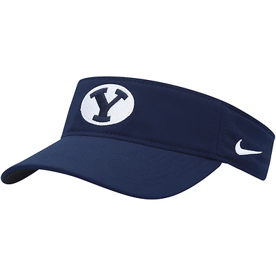 Visière Sideline Performance Nike BYU Cougars pour homme, bleu marine