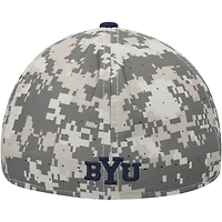 Casquette ajustée pour homme Nike Camo BYU Cougars Aero True Baseball Performance