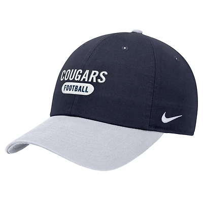 Casquette ajustable Nike Navy BYU Cougars Colorblock Club pour homme