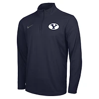 Pull Nike Intensity Performance à quart de zip bleu marine pour homme des Cougars BYU