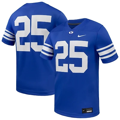 Maillot de football américain Nike n° 25 Royal BYU Cougars pour homme