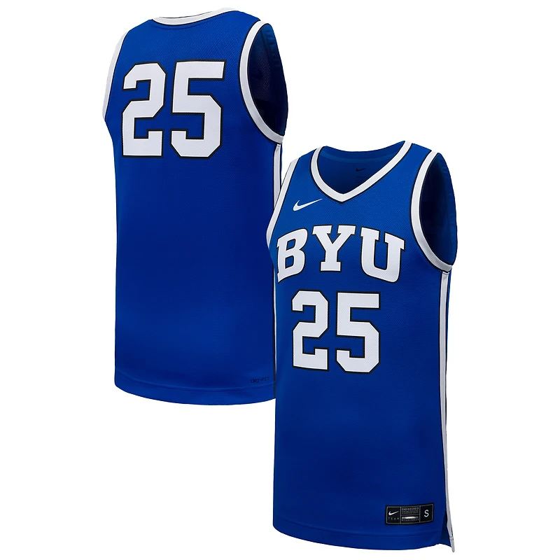 Men's Nike #25 Royal BYU Cougars Replica Basketball Jersey