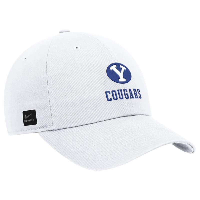 Casquette ajustable Nike blanche BYU Cougars 2025 On-Field Club pour homme