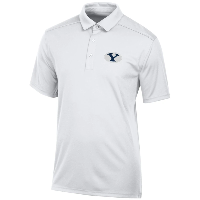 Polo classique jacquard blanc pour homme BYU Cougars