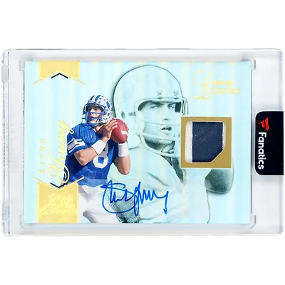 Carte autographiée de Steve Young (BYU Cougars) - Collection Légendaire Fleer Flair Showcase 2014 - Maillot bicolore porté en match - Relique n° 184 - 2/5