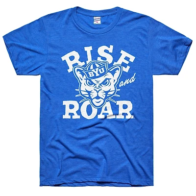 T-shirt unisexe Charlie Hustle Royal BYU Cougars Rise & Roar Tri-Blend