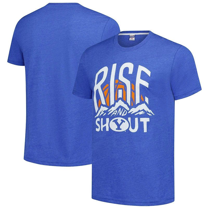 T-shirt bleu roi BYU Rise and Shout V168803 TEEMENSCR