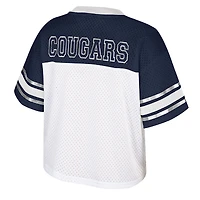 Women's Colosseum  White BYU Cougars Treasure Cropped Football Jersey