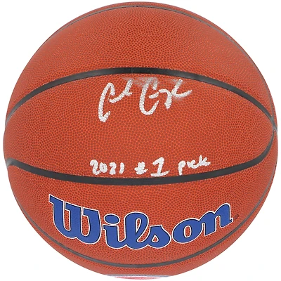 Cade Cunningham Detroit Pistons Autographed Wilson Team Logo Basketball with "2021 #1 Pick" Inscription