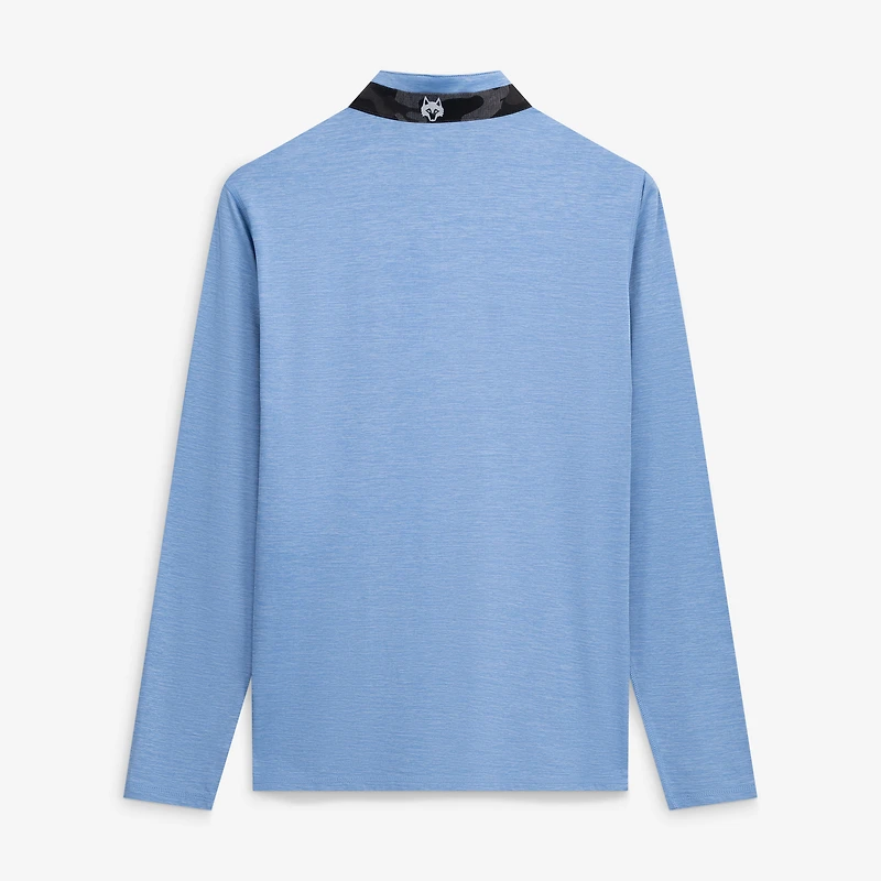 Pull-over à col zippé Greyson Clothiers bleu clair Cadillac Championship Guide Sport pour homme