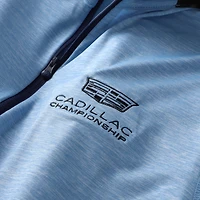 Pull-over à col zippé Greyson Clothiers bleu clair Cadillac Championship Guide Sport pour homme