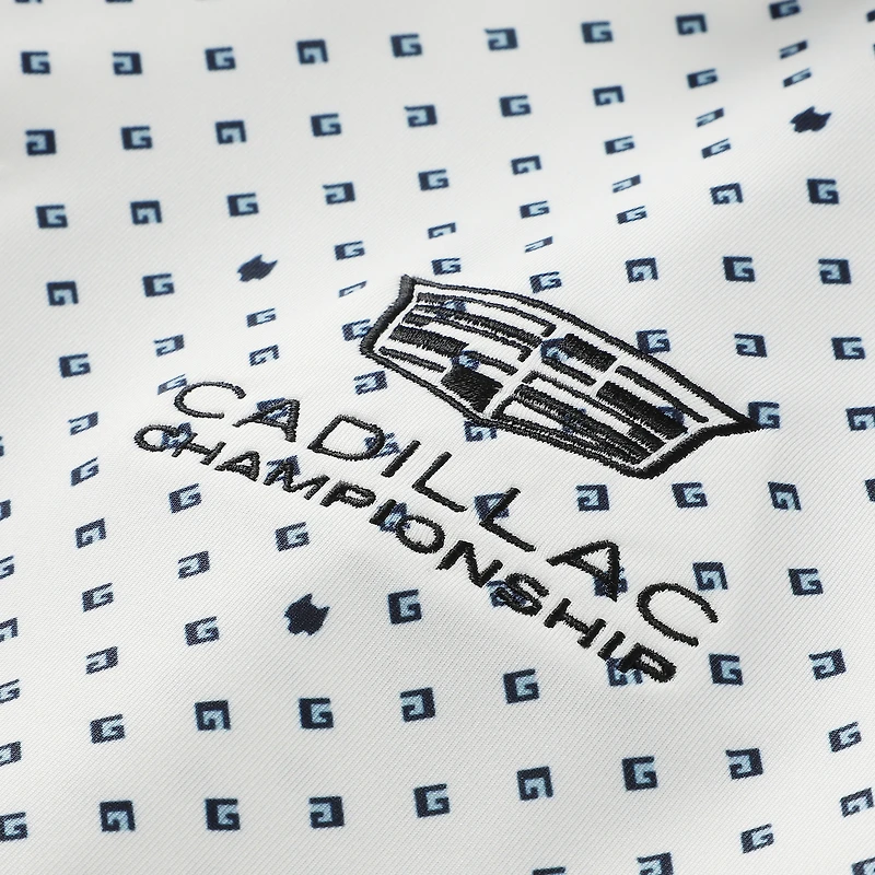 Polo Greyson Clothiers blanc Cadillac Championship G Squared pour homme