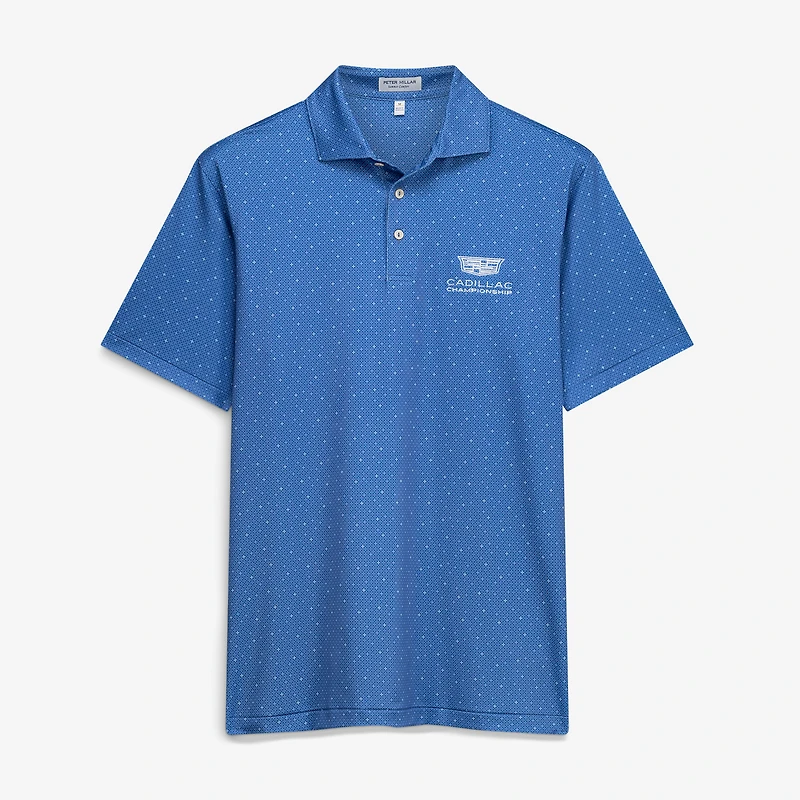 Men's Peter Millar Blue Cadillac Championship Barrier Performance Jersey Polo