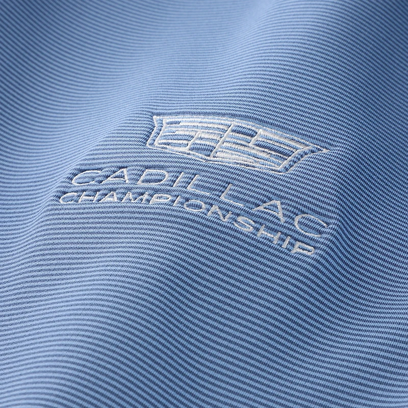 Men's Peter Millar Blue Cadillac Championship Pine Sugar Stripe Performance Hoodie