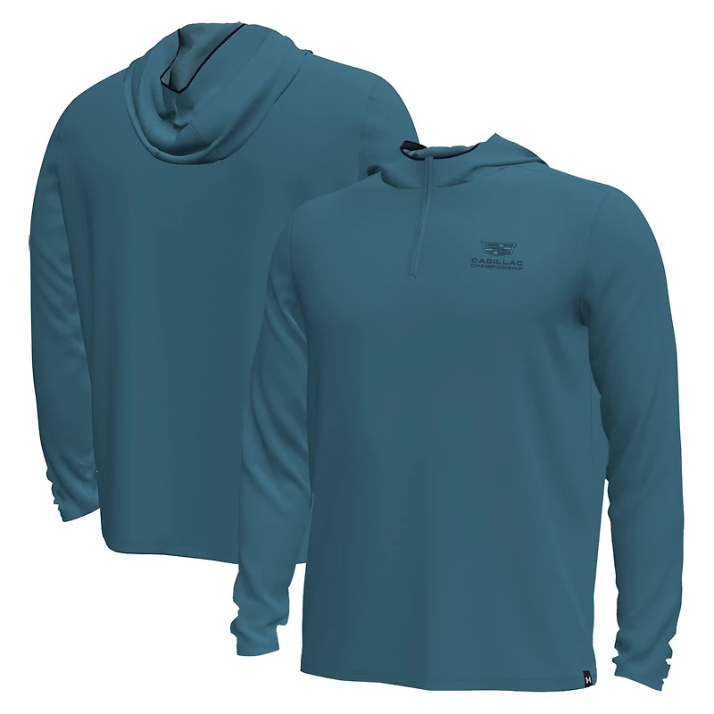 Men's Under Armour Blue Cadillac Championship Drive Storm Quarter-Zip Hoodie