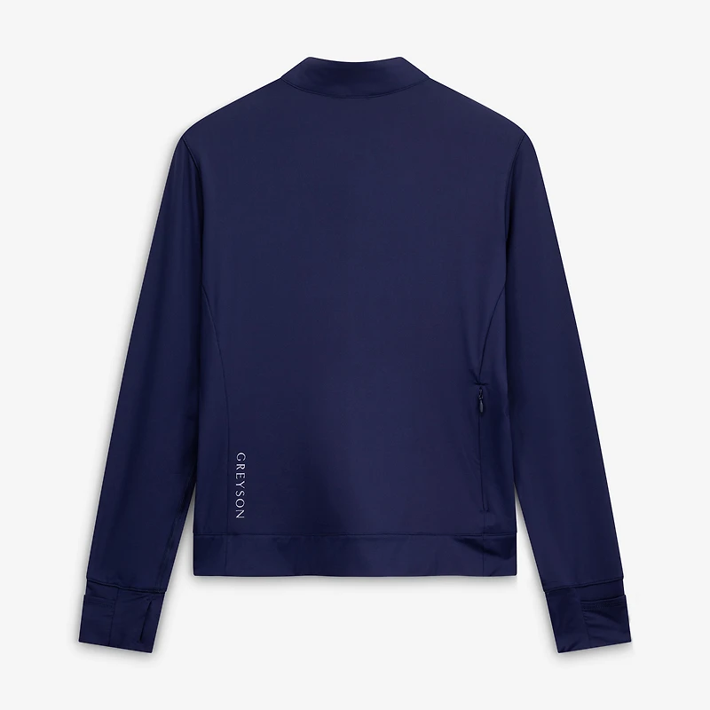 Pull à col zippé Greyson Clothiers Navy Cadillac Championship Halley II pour femme