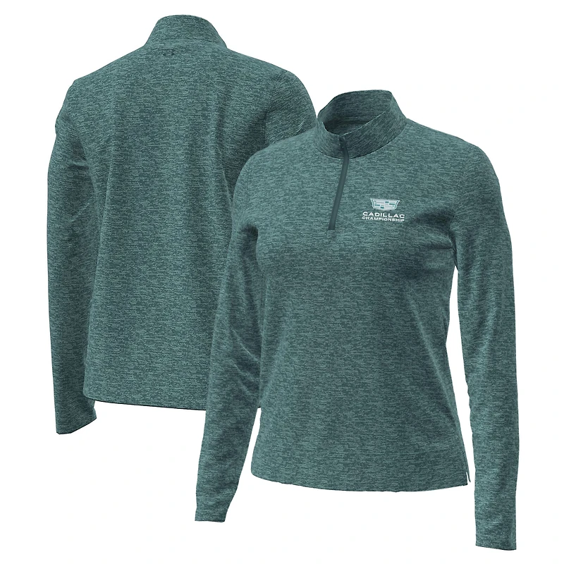 Women's Under Armour Green Cadillac Championship Aura Quarter-Zip Pullover